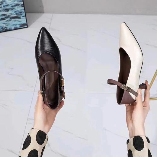 女装新品尖头胎牛皮高跟鞋2249-9920-155 商品图1