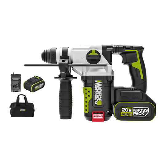 威克士2.8J重载无刷充电电锤WU389S锂电电镐大功率冲击钻打混凝土 商品图1