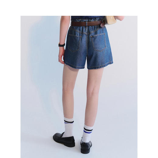 Teenie Weenie小熊字母牛仔短裤女夏季女牛仔裤TTTF242601P 商品图4