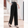 醋酸窄版阔腿裤，提花宽松直筒垂感长裤KQN-P09021 商品缩略图2