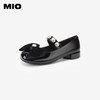 MIO米奥秋季圆头低跟蝴蝶结单鞋复古俏皮通勤玛丽珍女鞋M244413666 商品缩略图0