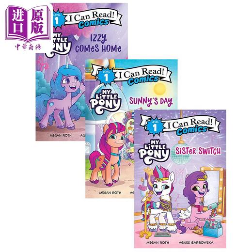 【中商原版】My Little Pony 小马宝莉 I Can Read我可以读1级漫画版3册图像小说 Sunnys Day Sister Switch 英文原版进口图书 商品图1