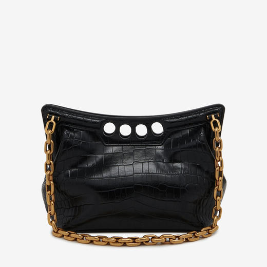 ALEXANDER MCQUEEN 亚历山大.麦昆 女士Peak小号单肩包 黑色 743091 1MCAA 1000 商品图1