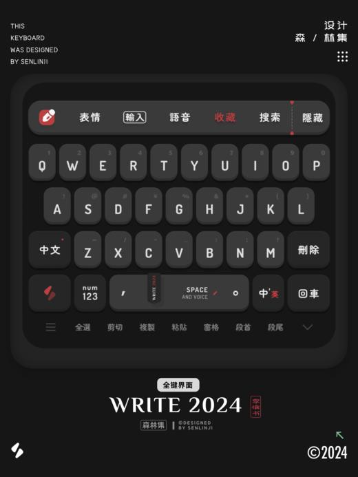 《Write 2024》为码字而生，可隐藏辅助功能的输入法主题。 商品图0