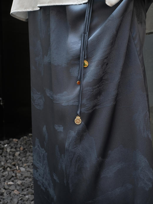 限量款 |STJINGx凯喜雅x故宫 |千里江山景琛流苏半裙(不退不换) 商品图2