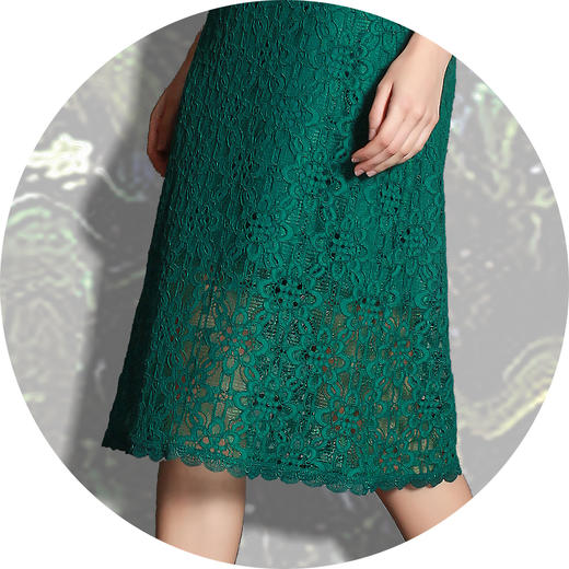 【伯妮斯茵】162S403--绿色连衣裙--橄榄树--《生命之美-梵高的花园》 商品图5