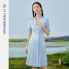 扶摇 夏季短袖连衣裙女国风盘扣西装裙高级感职场轻熟风女装 商品缩略图0