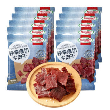 荷美尔（Hormel）轻享薄切牛肉干咸香35g/袋*10 轻食零食熟食牛肉片肉脯 商品图5