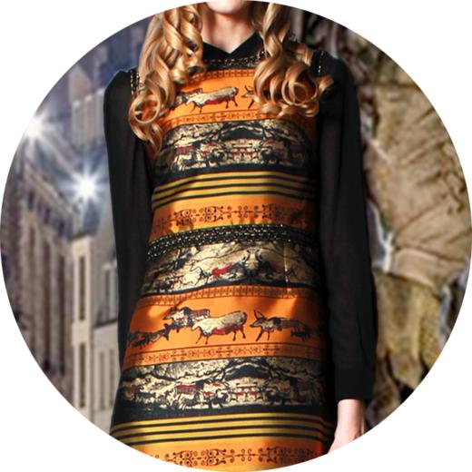 【伯妮斯茵】立体剪裁背心裙驼色连衣裙-3S6813--《 拉斯科大厅 》-《艺术发轫》 商品图2