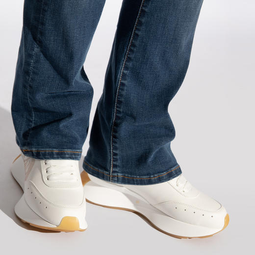 ALEXANDER MCQUEEN 亚历山大.麦昆 女士印章徽标白色厚底休闲运动鞋 白色 781503 WIDNI 8750 商品图3