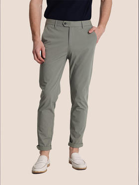 callisto绿色棉混纺休闲裤 STCPW108C