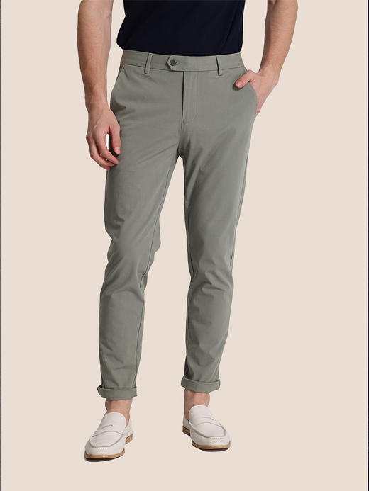 callisto绿色棉混纺休闲裤 STCPW108C 商品图0