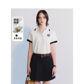 Teenie Weenie小熊撞色POLO衫T恤女夏季女t恤TTHW242601P