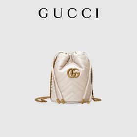 【2F】Luxemporium睿锦尚品 GUCCI古驰GG Marmont系列女士迷你水桶包斜挎包