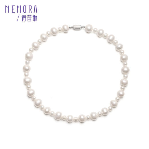 【积分抵值】大小珍珠 淡水珍珠项链女款银S925颈链生日送老婆送妈妈礼物MEMORA诗普琳ZNE03001（线上专供） 商品图1