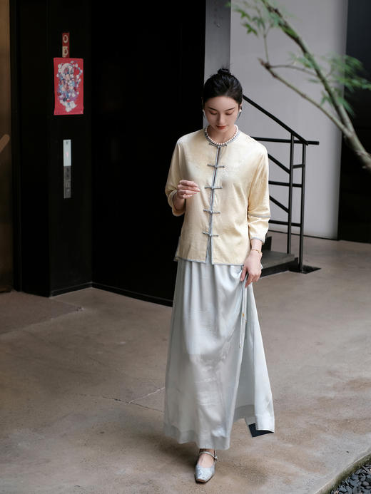 微瑕秒杀 |STJINGx凯喜雅x故宫 |映竹对襟盘扣上衣[特价品](特殊商品不退不换) 商品图0