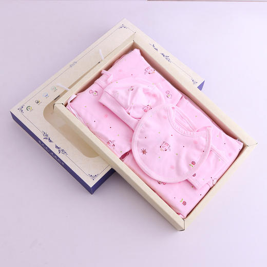 【木幼事，童年的梦~品味礼盒装，质量上乘！】新生儿衣服婴儿礼盒 0-3月宝宝 和尚服纯棉内衣7件套装 夏季薄款春秋礼盒装-QQ 商品图3