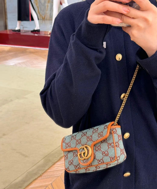 原厂皮𝐆𝐆.
迷你马蒙帆布链条包 商品图0