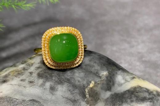 【御珠宫坊】金镶碧玉戒指 商品图1