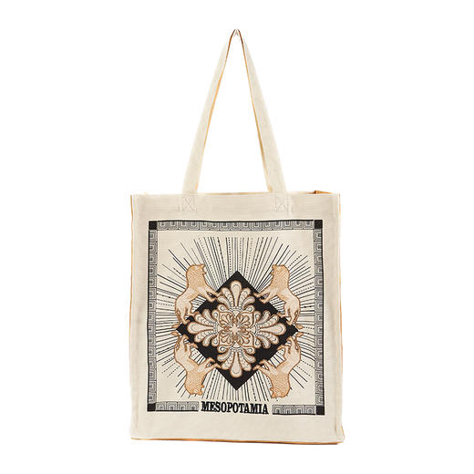 大英博物馆 X 苏州博物馆 亚述系列狮子 刺绣帆布包 大容量 单肩包 商品图4