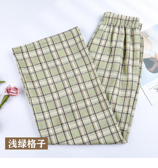【限时特价！清凉一夏】修饰腿型 格子裤子女夏季薄款宽松直筒显瘦百搭休闲裤高腰垂感新款阔腿裤女 商品图11