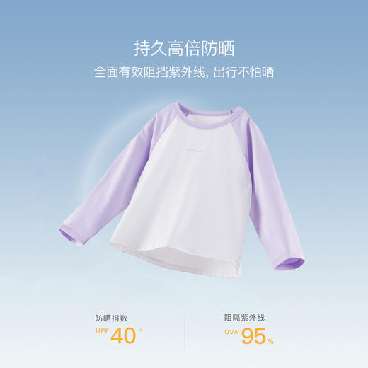 【速干防晒】马克珍妮男女童插肩袖运动T恤春装新款儿童上衣240269 商品图1