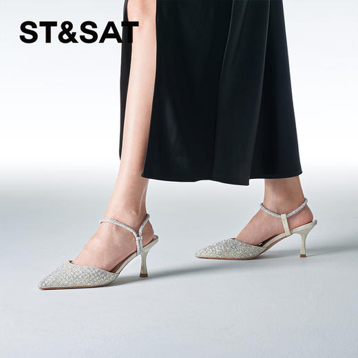 星期六优雅迷人尖头中后空跟鞋SSC1114329 商品图4