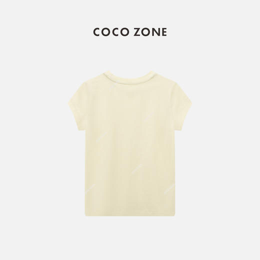 COCO ZONE夏季时尚纯色圆领短袖T恤简约小众百搭休闲上衣CC1B0975 商品图0