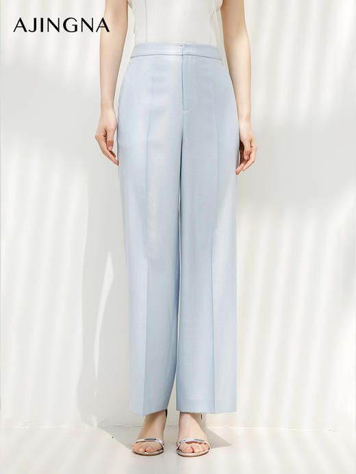 【商场同款】阿菁娜2024夏季新款精致通勤宽松西裤A29X110006 商品图3