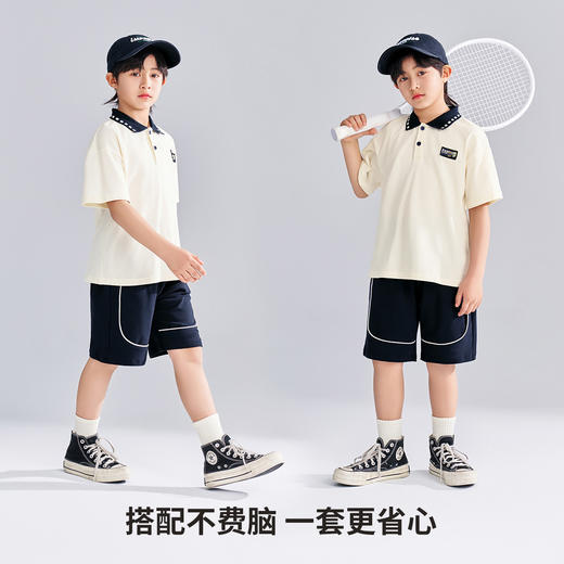 【两件套】【120-165】【可可鸭】男童夏季polo衫短袖短裤套装 商品图1