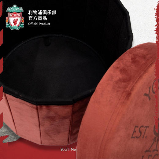 利物浦俱乐部官方商品 | 酒红色绒面可折叠储物凳沙发凳足球周边 商品图2