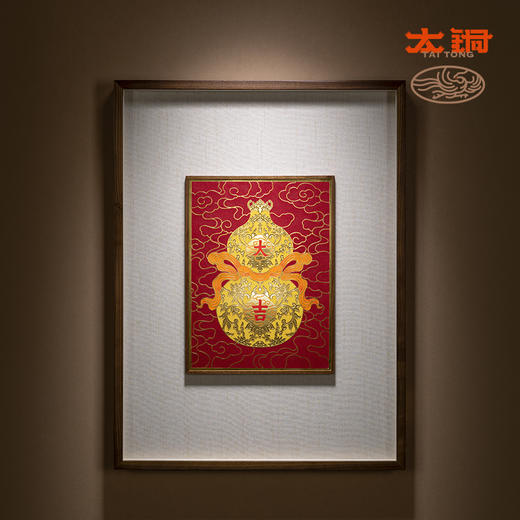 太铜《福禄到家 景泰蓝画（十周年纪念版）》客厅玄关装饰画 商品图5