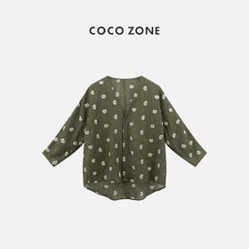 COCO ZONE“阿米里”夏季轻薄V领衬衫气质单排扣长袖百搭休闲上衣CC1B1158