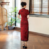 红色年轻款高端气质，优雅旗袍连衣裙SYG773 商品缩略图1