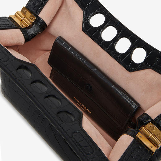 ALEXANDER MCQUEEN 亚历山大.麦昆 女士Peak小号单肩包 黑色 743091 1MCAA 1000 商品图2