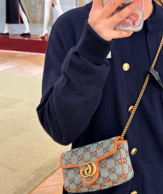 原厂皮𝐆𝐆.
迷你马蒙帆布链条包 商品图6