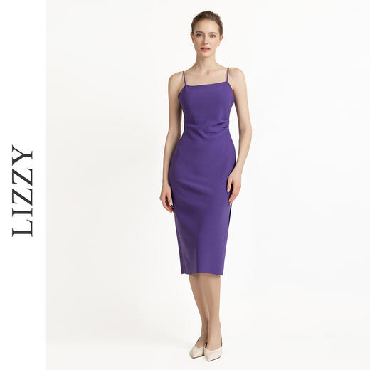 LIZZY 优雅气质名媛风修身显瘦开叉吊带裙打底单穿连衣裙7800 商品图7