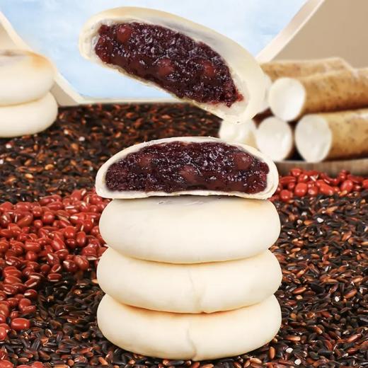 手工血糯米红豆山药饼 0蔗糖0防腐0色素添加 内馅软糯，自然甜香,一口下去满满都是料 商品图8