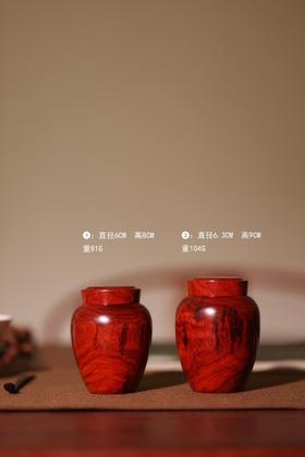 【520钜惠】小叶紫檀 盖罐茶叶罐 摆件 器具  b50