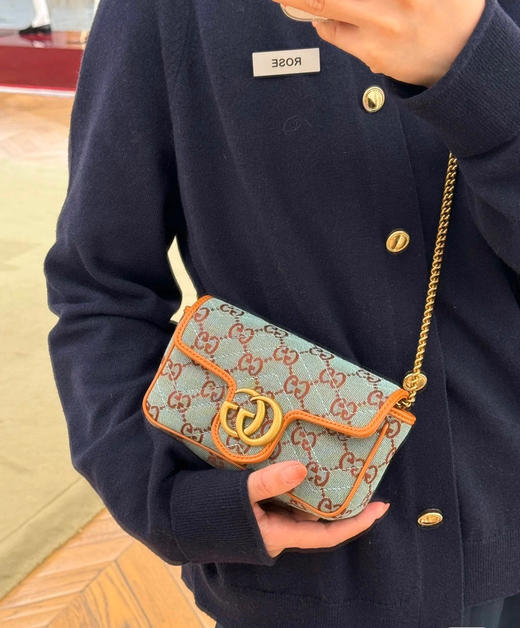 原厂皮𝐆𝐆.
迷你马蒙帆布链条包 商品图2