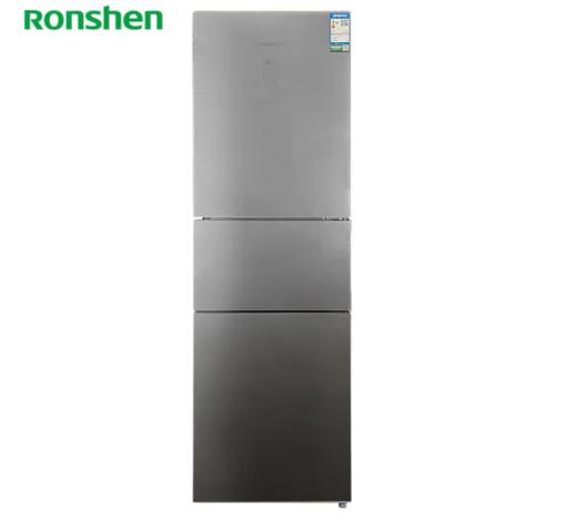 容声 冰箱 BCD-221WRB3NYC 221升 定频 风冷 二级能效 三门 独立式放置 钢化玻璃面板 两侧散热 灰色系  瑾绣瑜 商品图0