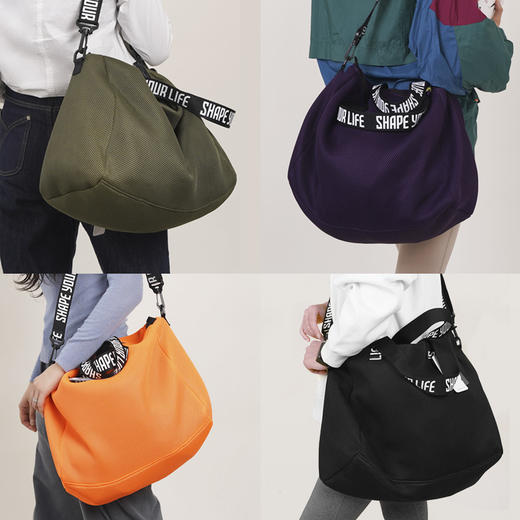 【趁早文创】趁早经典超能耐用单肩大网布包大容量训练健身瑜伽包独立收纳内袋 商品图4