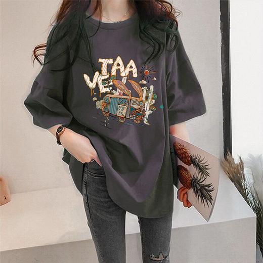 【夏季大码女装】短袖t恤新款 胖妹妹200-300斤宽松显瘦 孕妇上衣女  商品图1