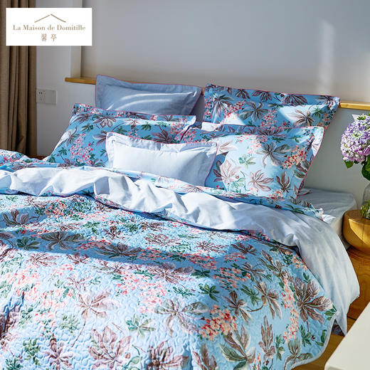 馨亭床上花卉四件套60支全棉靠垫套小抱枕床笠床盖艾尔希亚系列 商品图1