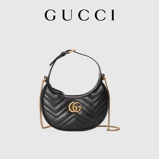 【2F】Luxemporium睿锦尚品 GUCCI古驰GG Marmont系列半月型女士迷你手袋腋下包 商品图0