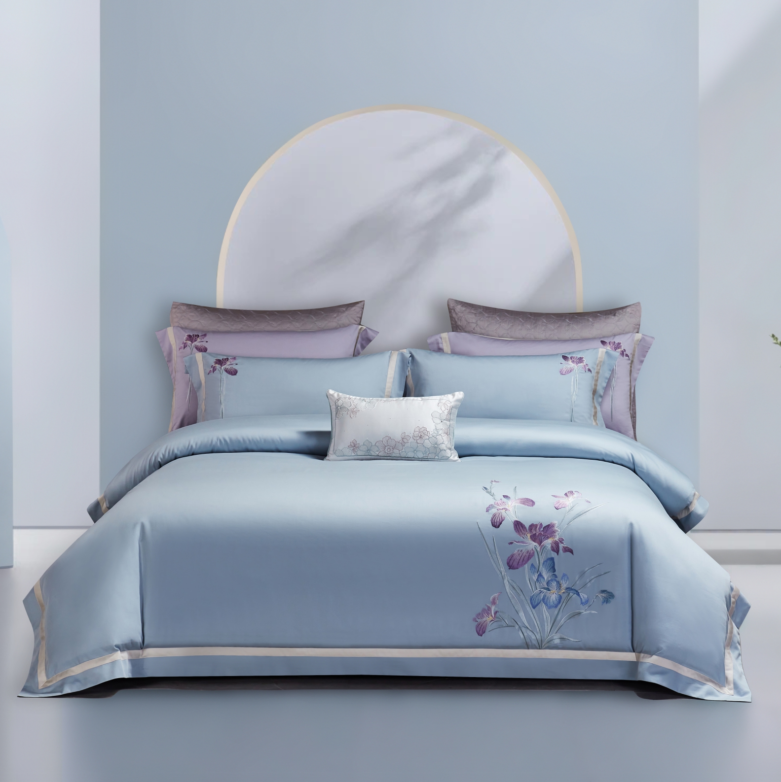 维科全棉提花四件套炫彩花卉系列