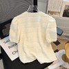 法式小香风短袖T恤 女装夏季设计感小众冰丝针织上衣 商品缩略图9