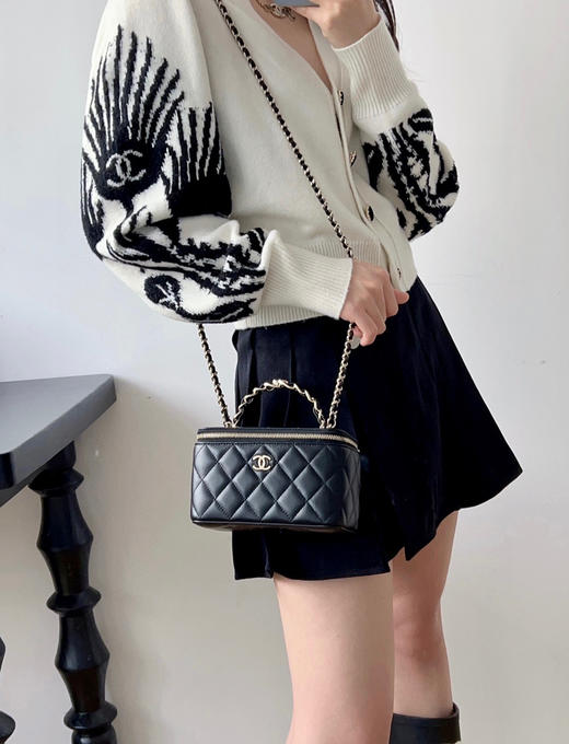 23K 黑色羊皮手柄长盒子 商品图1