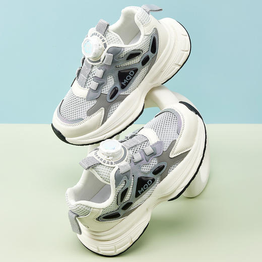 【ZY马骑顿】单网透气儿童夏季网面男童旋钮扣透气轻便女童运动鞋 商品图0