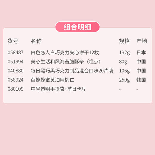 【520礼遇季】当小满遇上520 甜甜小美满套餐E 中号透明手提袋款/058487*051994*040880*058924*080109 商品图1